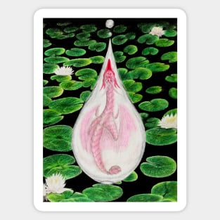 Raindrop Lotus Dragon Sticker